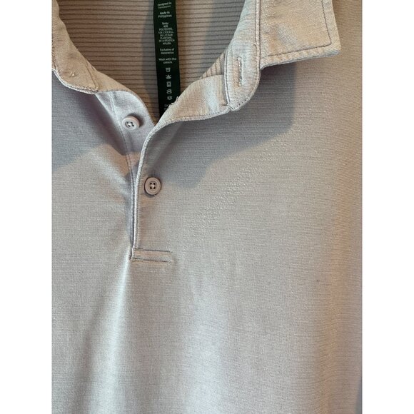 Lululemon Mens Lavender Polo Shirt Short Sleeve Button Collar Lightweight Stretc - Picture 4 of 7